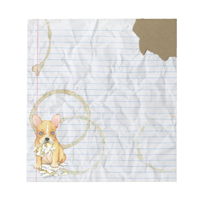 My French Bulldog Ate My Lesson Plan Notepad (Front)