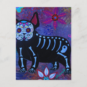 My French Bulldog Dia de los Muertos Postcard