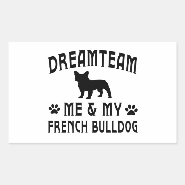 My French Bulldog Dog Rectangular Sticker (Front)