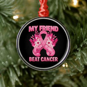 My Friend Beat Cancer Metal Tree Decoration