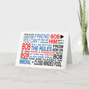My Friend Bob Card