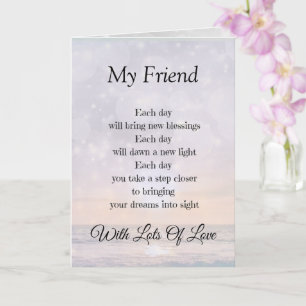 My Friend Encouragement Poem design Greeting Card