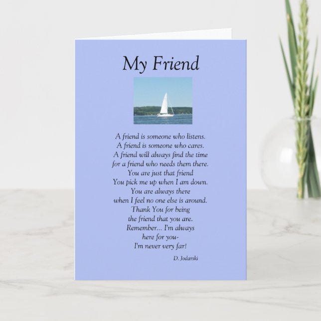My Friend Greeting Card (Front)