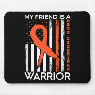 My Friend Is A Warrior Crps Awareness Month Orange Mouse Pad