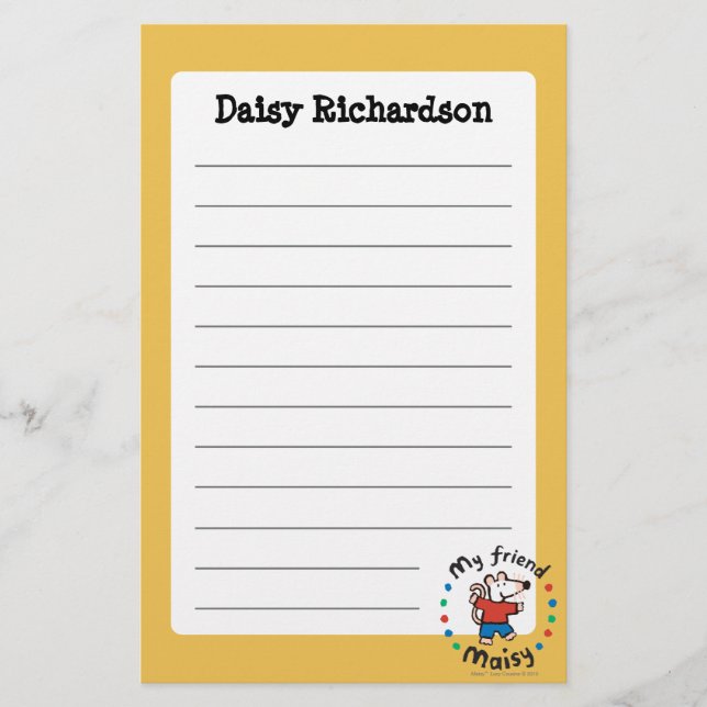 My Friend Maisy Colourful Circle Design Stationery (Front)