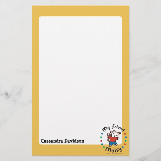 My Friend Maisy Colourful Circle Design Stationery (Front)