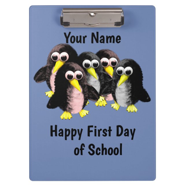 My friend the penguin ,Personalised  for kids Clipboard (Front)