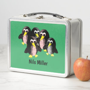 My friend the penguin ,Personalised  for kids   Me Metal Lunch Box