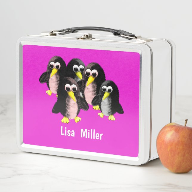 My friend the penguin ,Personalised  for kids   Me Metal Lunch Box (In Situ)