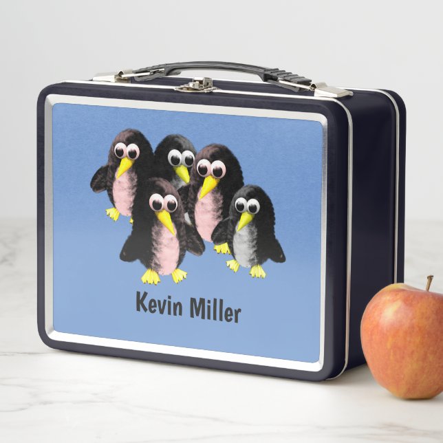 My friend the penguin ,Personalised  for kids   Metal Lunch Box (In Situ)