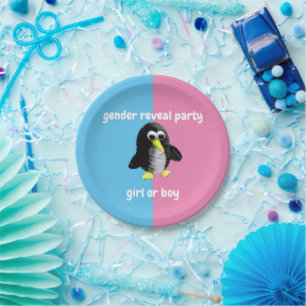 My friend the penguin ,Personalised Paper Plate