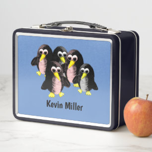 My friend the penguin ,Personalized for kids Metal Lunch Box