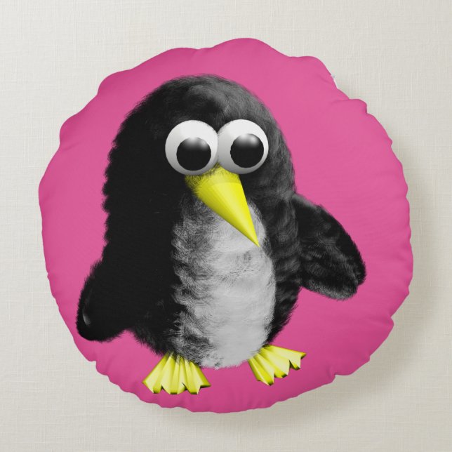 My friend the penguin round cushion (Back)