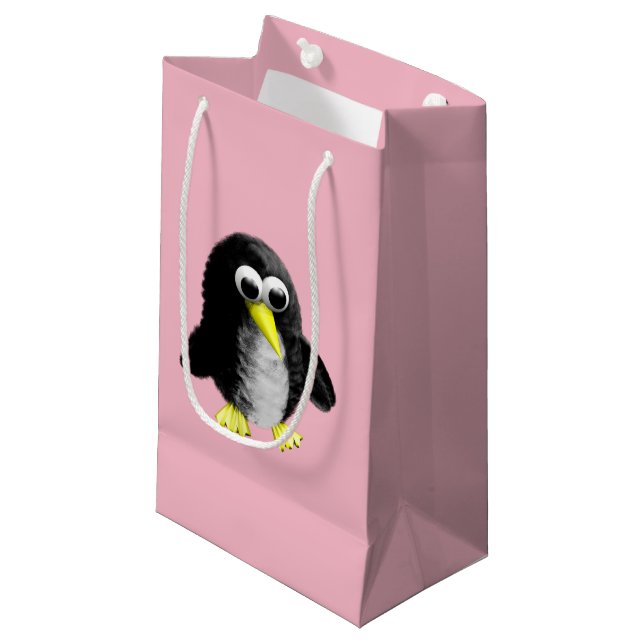 My friend the penguin small gift bag (Front Angled)