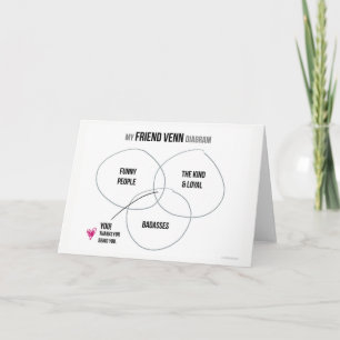 My Friend Venn Diagram Thank You Card