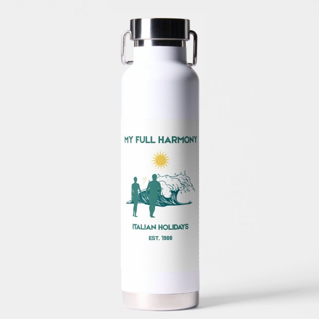 My Full Harmony Luxury Beach Water Bottle (Front)