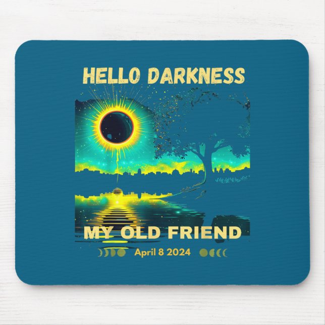 My Funny Hello Darkness Old Friend Solar Mouse Pad (Front)
