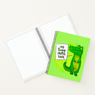 my funny sketchbook crocodile cartoon notebook