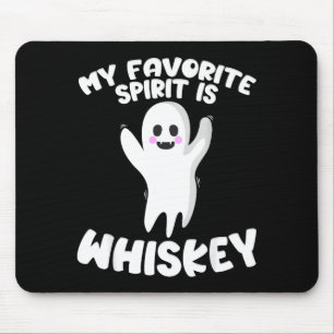 My Funny Srit Is Whiskey - Funny Halloween Quote Mouse Pad