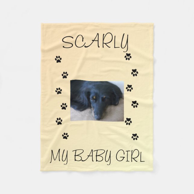 My Fur Babies Peach Glow Fleece Blanket (Front)