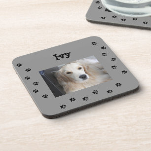My Fur Baby and Paw Prints Coaster