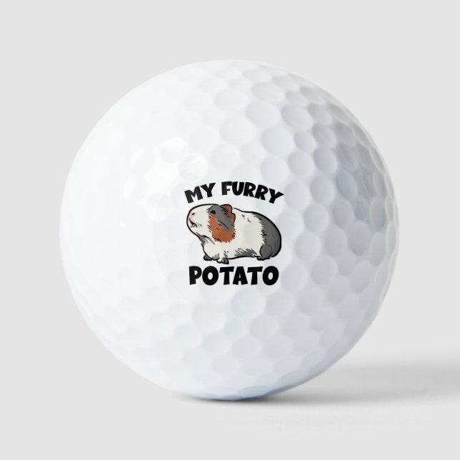 My furry potato guinea pig golf balls (Front)
