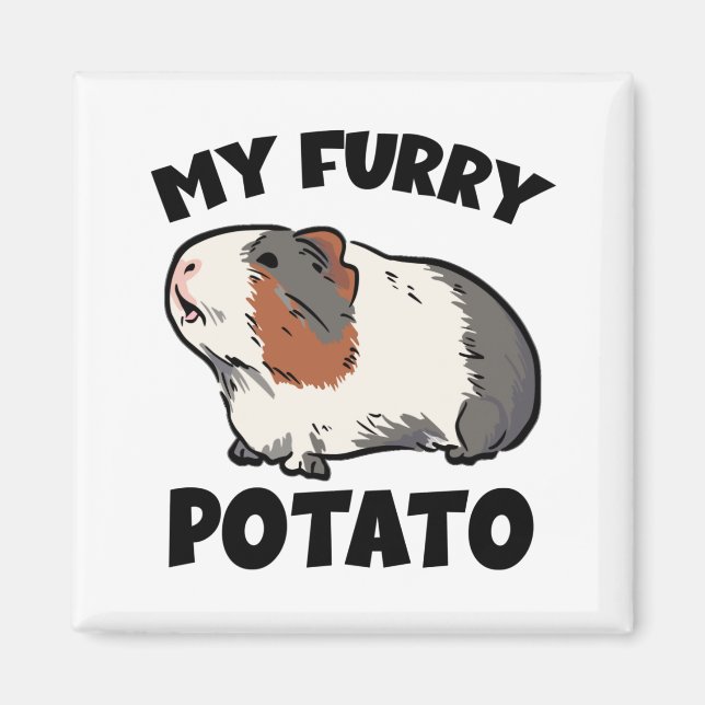 My furry potato guinea pig magnet (Front)