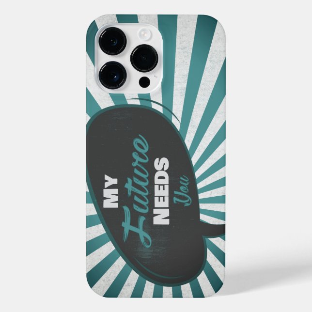 My Future Needs You - Retro Dark Edition  iPhone Case (Back)