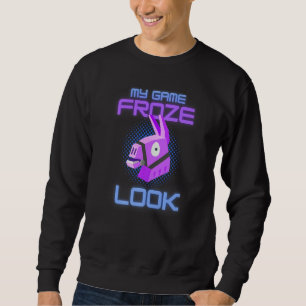 My Game Froze Look Gaming Graphic Paused Donkey G Sweatshirt