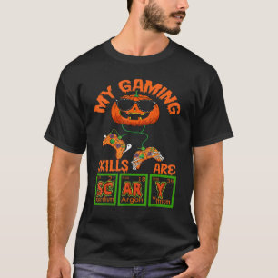 My Gaming Skills Are Scary Pumpkin Periodic table  T-Shirt