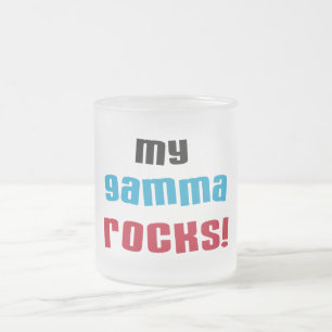 My Gamma Rocks T-shirts and Gifts Frosted Glass Coffee Mug
