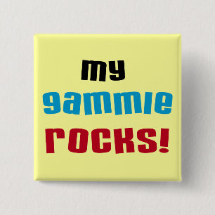 My Gammie Rocks T shirts and Gifts 15 Cm Square Badge