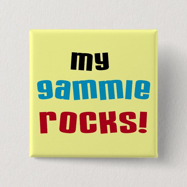 My Gammie Rocks T shirts and Gifts 15 Cm Square Badge (Front)