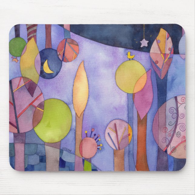 My Garden at Night Inspirational Mousepad (Front)