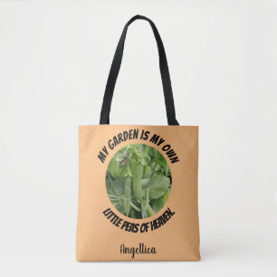 My Garden is My Own Peas of Heaven Personalised Tote Bag