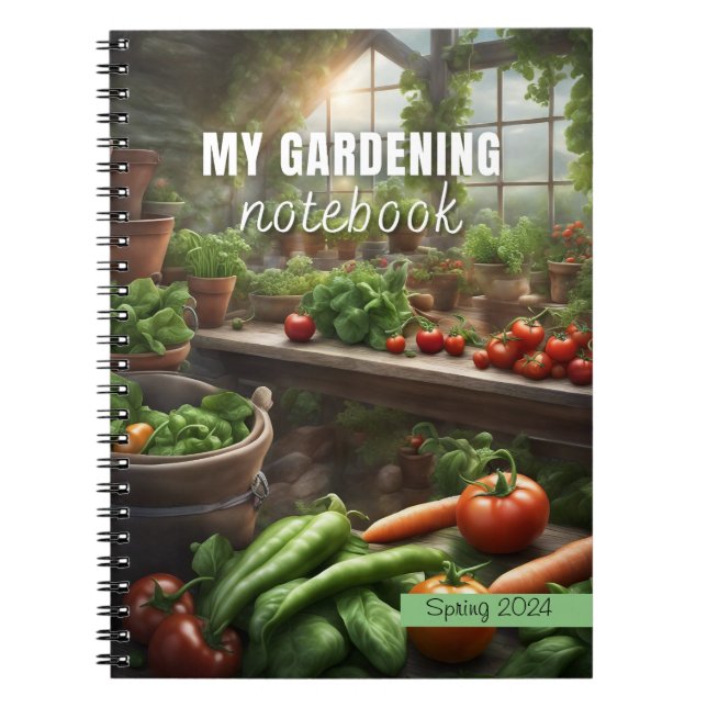 My Gardening Notebook for Gardeners to personalise (Front)