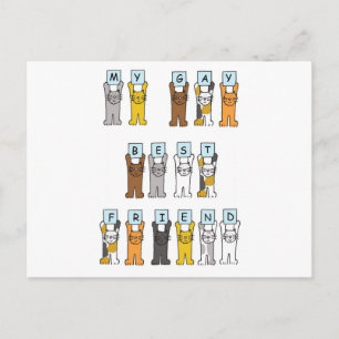 My gay best friend . postcard