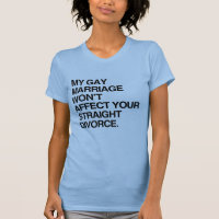 MY GAY MARRIAGE WON'T AFFEC T-Shirt
