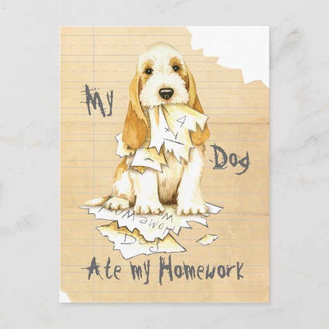 My GBGV Ate my Homework Postcard (Front)