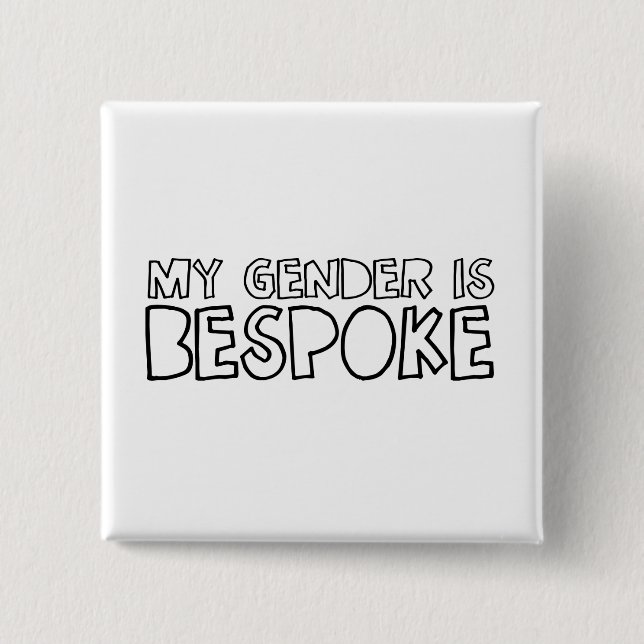 My gender is bespoke 15 cm square badge (Front)