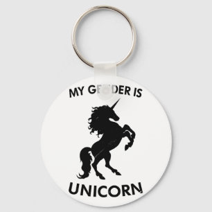 My gender is unicorn key ring