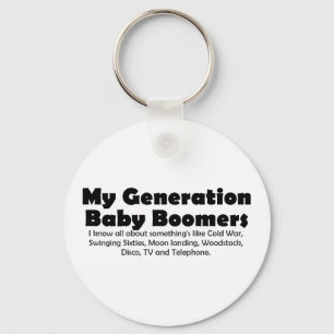 My Generation Baby Boomers Retro Quote Key Ring