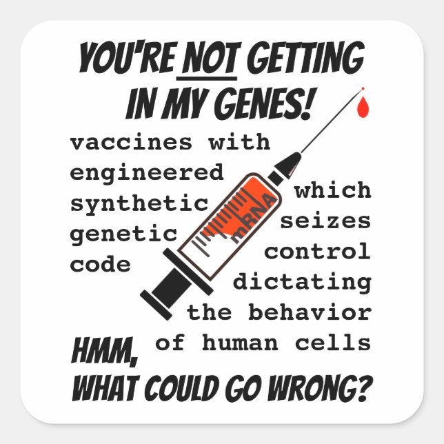 My genes square sticker (Front)