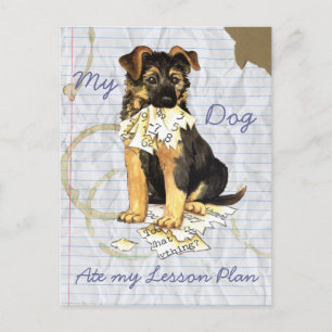 My German Shepherd Ate My Lesson Plan Postcard