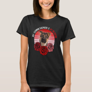My German Shepherd Is My Valentine Funny German Sh T-Shirt