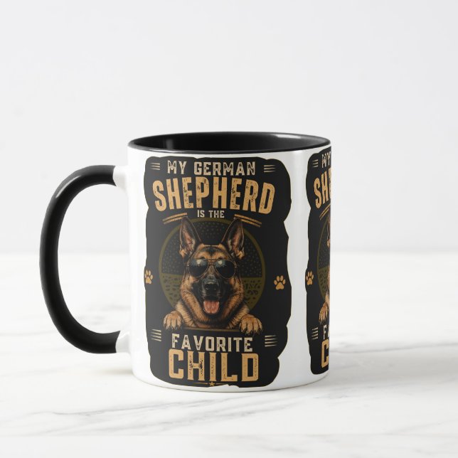 My German Shepherd Is The Favourite Child Mug (Left)