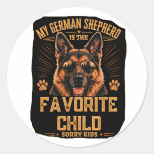 My German Shepherd Is The Favourite Child Sticker