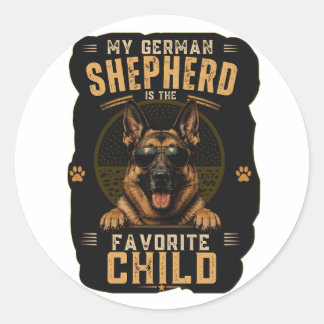 My German Shepherd Is The Favourite Child Sticker