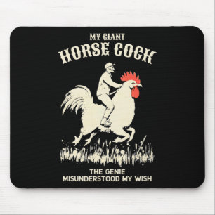 My Giant Horse Chicken Rooster Adult Humour Funny Mouse Pad