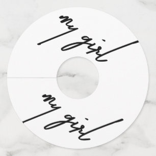 My girl wine glass tag